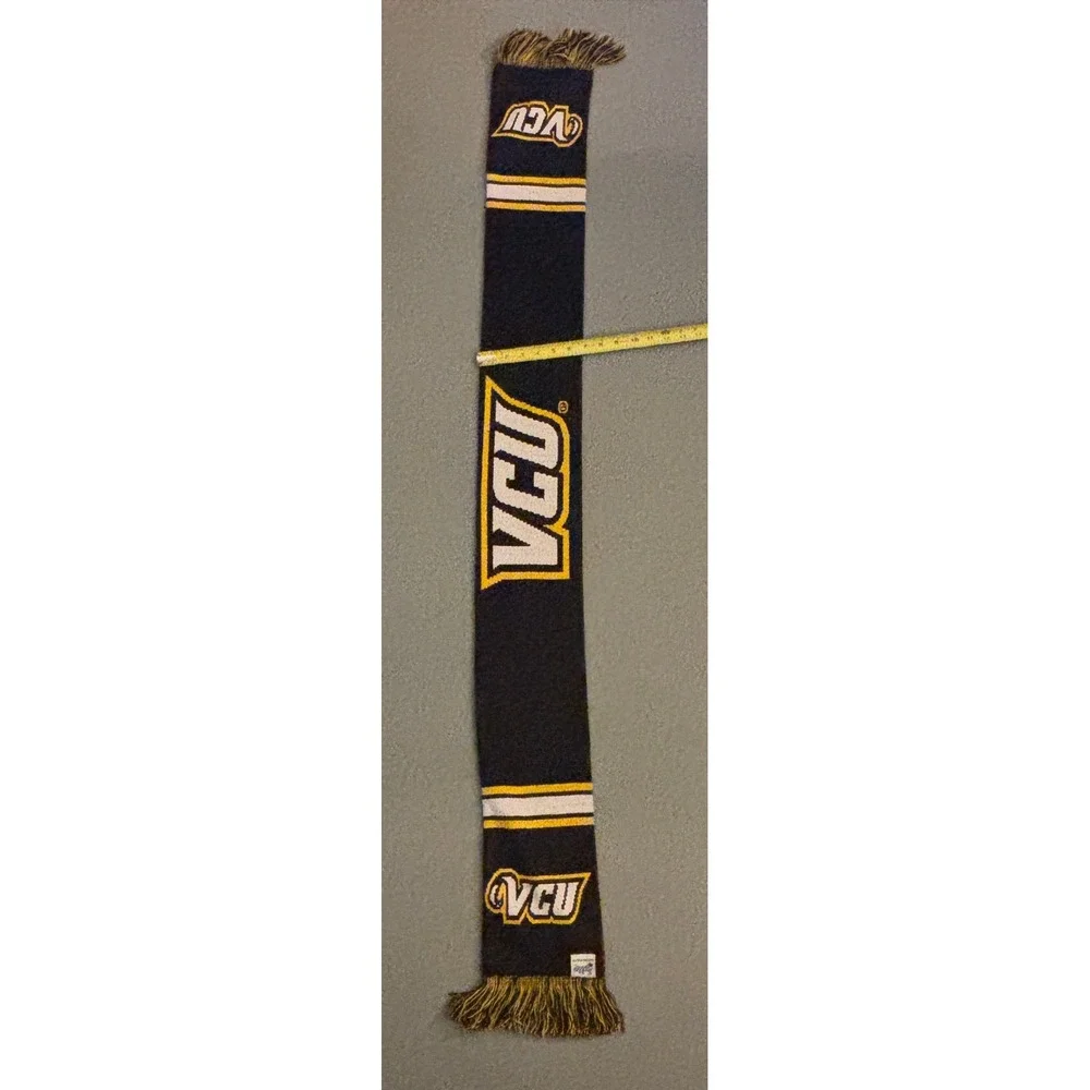 VCU Rams Tradition Scarves Black Gold Knit Scarf NCAA College Basketball